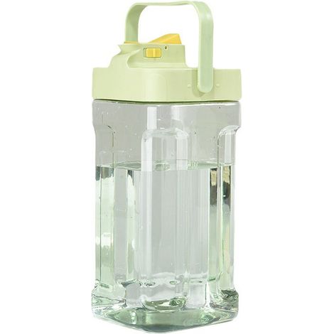 Distributeur d'eau pour réfrigérateur avec robinet antigoutte, poignée, contenant pour boissons liquides glacées, camping extérieur, vert (1/5)