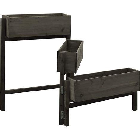 Maison Exclusive - Pflanzkübel Klappbar Grau 60x14x75 cm Massivho
