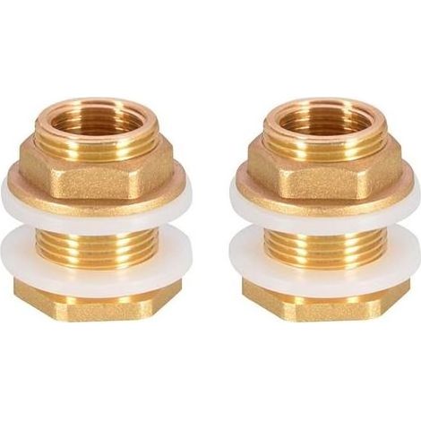 2 Stück 3/4 Zoll Messing Wassertank Schlauchanschluss Adapter Wasserhahn Regenfassbuchse Tankanschluss aus Messing (1/5)