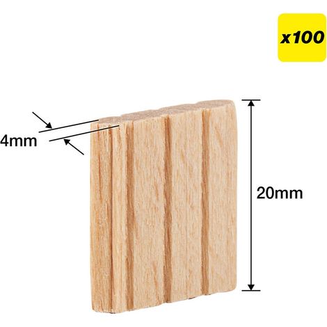 Trend TEN/4X20/100 Beechwood Mortice Tenons 4X20mm Festool Domino System X100 (1/5)