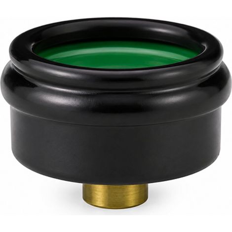TAPPO C/MANICOTTO OTTONE TUBO STUFA PELLET Ø8CM NERO