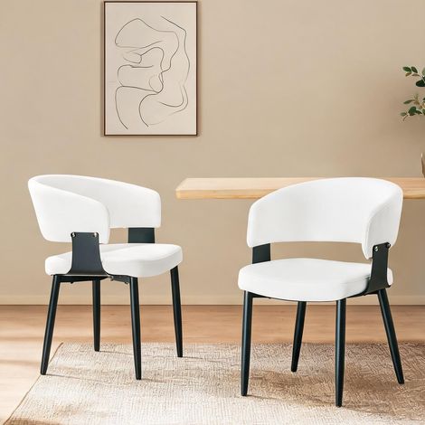 Chaises de salle à manger vintage en simili cuir et métal lot (1/5)