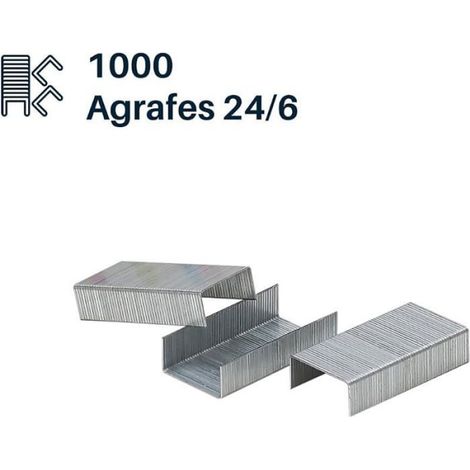 Pack agrafeuse 24/6 avec incluses,agrafeuse bureau 30 feuilles,grande profondeur 68 mm,avec te Bureau 24/6 + 1000 agr. (1/5)