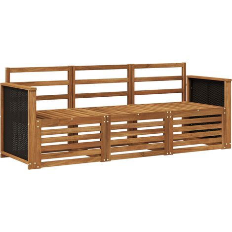 Set Divani da Giardino Divani 3 pz Legno di Acacia Massello (1/5)