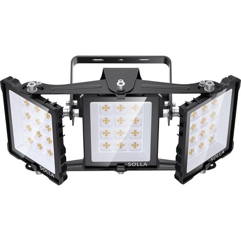 150W Projecteur LED d'extérieur avec capteur de crépuscule à l'aube, 6000K, IP66 Étanche 3 têtes,15000lm, Éclairage de sécurité extérieur, Convient pour la cour, l'entrepôt, le jardin, etc. (1/5)