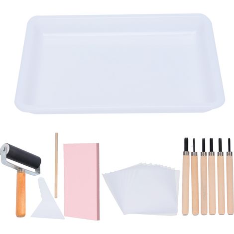 Gummistempel-Schnitzset, Siegelherstellungs- und Kunstdruckset mit Schneidwerkzeugen (1/5)