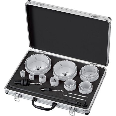 Industrie-Lochsagen-Set im Koffer 21-teilig fur Bohrmaschine Fervi 0712/010