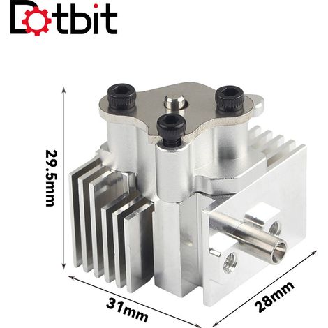 3D printer accessory adapter for S1/S1C extruder hot end heat sink assembly with pressure plate for direct replacement (1/4)