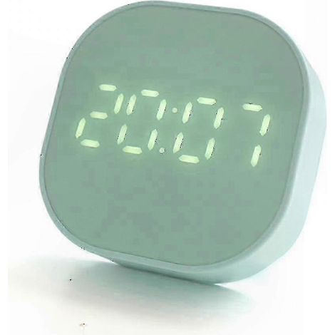 Minuteur étanche à écran tactile avec affichage de la température pour la cuisine et la salle de bain, horloge à ventouse verte (1/3)