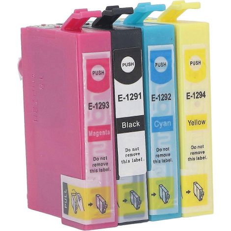 T1291 T1292 T1293 T1294 Druckerpatrone Fluent Practical BK CMY 4-Farben-Tintenpatrone für St