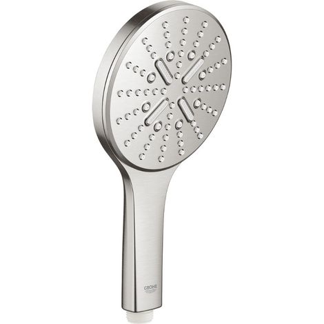Grohe Rainshower SmartActive - Cabezal de ducha, 130, 9,5 l/min, 3 chorros, supersteel 26574DC0 (1/3)