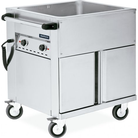 Chariot Bain-Marie avec Réserve en Inox - Distform