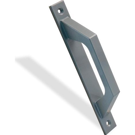 1 - Poignée De Porte Coulissante - Plaque Rectangulaire - Design Ergonomique Et Résistant À La Corrosion Pour Intérieur Ou Extérieur Gris 198x25x40 Mm (1/5)