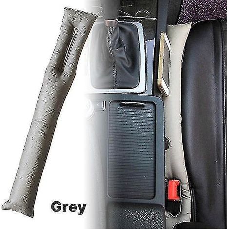 Set mit 2 universellen, weichen Leder-Sitzpolstern für Ihren Fahrzeuginnenraum [gratis] - grau