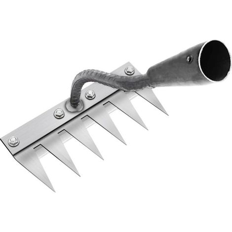 Râteau de Désherbage Multifonction en Métal, Râteau De Jardin 6 Dents, Râteau De Jardin Portable pour Désherber, Outillage De Jardin pour Désherber/Ameublir/Semence (sans Manche) (1/5)