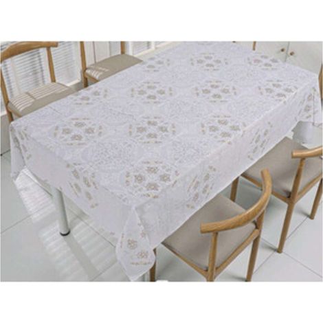TOVAGLIATO RICAMATO BEIGE CC2418 H 140 - 20 Metri lineari