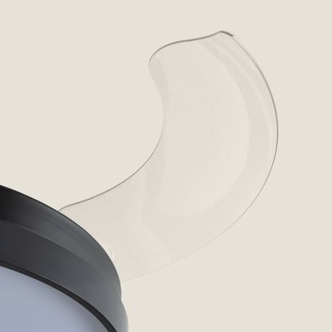 Ventilador de Techo con luz Silencioso DC aspas retráctiles Kaios Transparente Mando a Distancia Mediana (entre 10-20 m²) 105 cm Negro