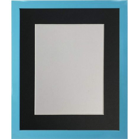 Cadre Photo en Plastique avec Contour Noir Bleu 1,9 cm Format A4 22,9 x 15,2 cm (1/5)