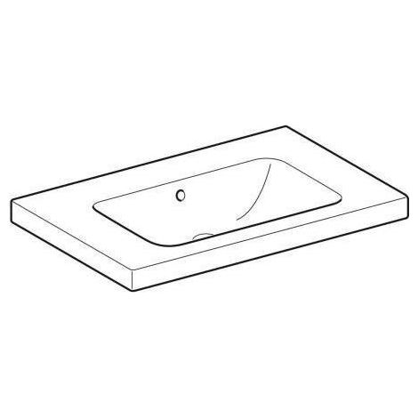 Geberit iCon Light Waschtisch, 75 cm x 48 cm, ohne Hahnloch, mit (1/5)