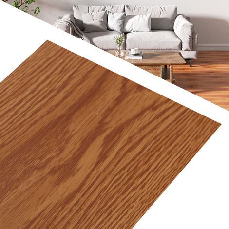 Wolketon Pavimento vinilico in PVC autoadesivo rovere caldo, 7 listoni, 1 m², per soggiorno, camera dei bambini, ufficio