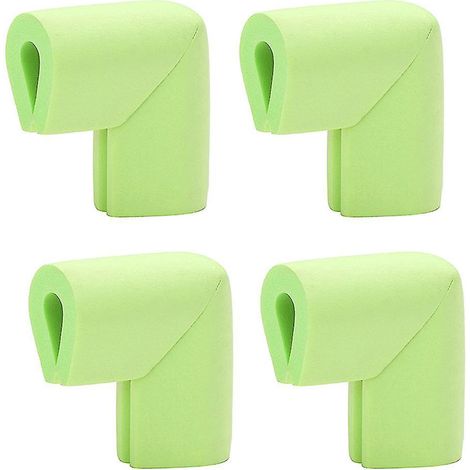 Lot de 4 protections d'angle en caoutchouc souple anti-collision pour la sécurité des enfants (vert) (1/5)