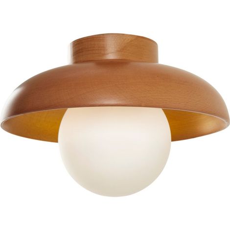 Plafonnier en bois "Hant-T" - Chêne / Blanc (1/4)
