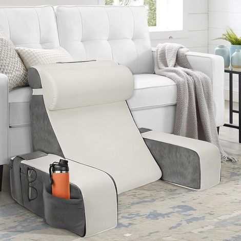 Coussin de lecture pour lit et canapé, coussin de livre, avec traversin amovible et accoudoir, coussin de dossier, coussin de dossier ergonomique en mousse à mémoire de forme, pour lire, regarder la (1/5)