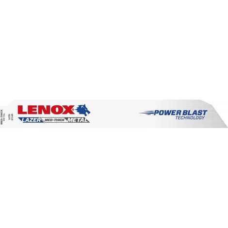 Lame scie sabre 229x25x11mm 14 dents Pack a 5 Unités LENOX (1/3)