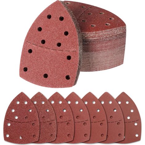 Papier Abrasif pour Ponceuse, 120 Pièces Papier Ponceuse Triangulaire (1/5)