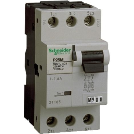Interruttore Magnetotermico Protezione Motore P25M 6,3A SCHNEIDER 21108