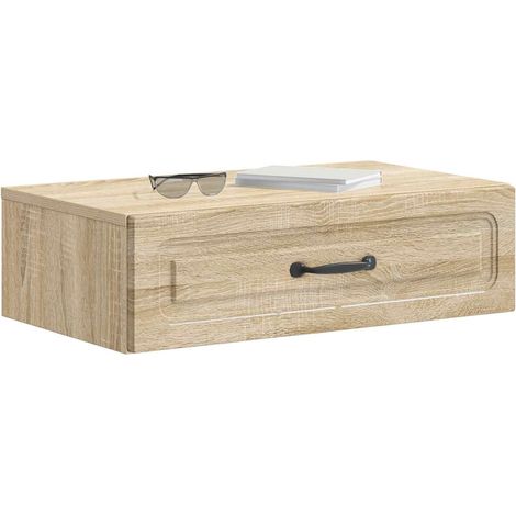 Maison Exclusive - Tavolino da Parete Laterale Rovere Sonoma 59 x 34,5 x 17 cm