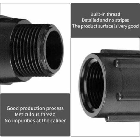 Garden Pressure Regulator - 20 Psi (Black) 3/4 Pipe Thread Drip Irrigation Pressure Reducing Valve for Farm Garden Irrigation