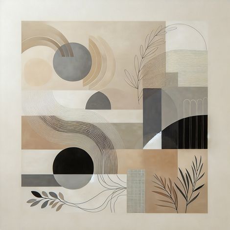 Papier peint panoramique - Géométrique - 130 cm x 130 cm (1/2)