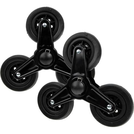 1 Paire roue de magasinage roues de montée d'escalier diable à usage intensif chariot de meubles roulettes pivotantes roues de chariot à bagages roulettes robustes VTT (1/5)