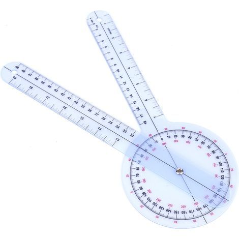 360-Grad-Winkelmesser, medizinisches Lineal, Wirbelsäulen-Goniometer, 5-teilig, 6/8/10 Zoll (2er-Set) (1/4)