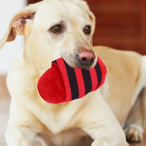 Lot de 3 pantoufles en peluche pour animaux de compagnie, jouet interactif de nettoyage des dents, de mastication et d'entraînement pour chiens (1/5)