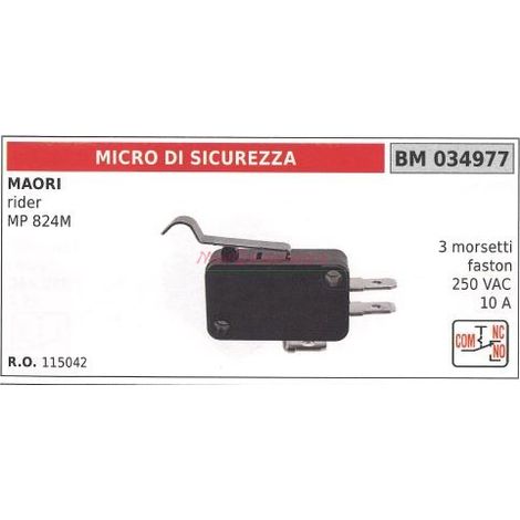 Microinterruptor de seguridad MAORI MP 824M 3 terminales faston 034977