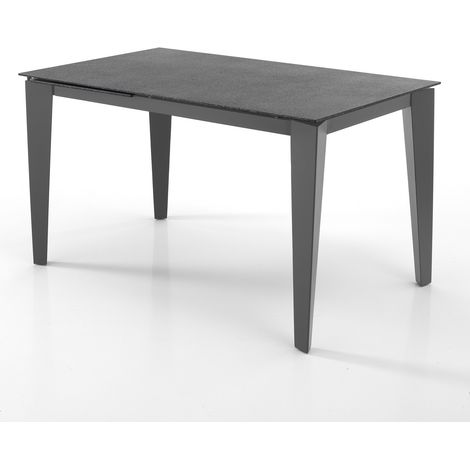 Mesa extensible de cristal acabado roca cm. Al.76xP.80xL.130/180 (1/5)