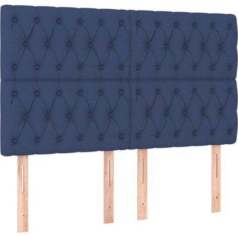 Maison Exclusive - Tête de lit Bleu 144x7x118/128 cm Tissu