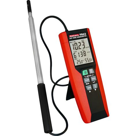 Anémomètre Sefram9862 Sefram, pour la mesure de la vitesse d'air, jusqu'à 0 To 25m/s ( Prix pour 1 )