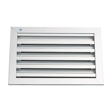Renson – Grille aération VMC aluminium 500 x 500 mm – Moustiquaire inox 304 – Profondeur 28,5 mm – Surface libre 59%