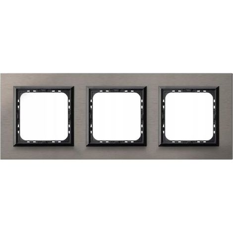 Plaque de finition Ospel r-3yac/63/25 design brossé satin 3 prises (1/2)