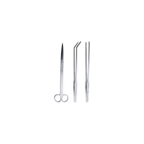 3er-Pack Aquarium-Werkzeugset, Zubehör aus Edelstahl, Startersets für Fische, Aquarium, Pflanzen, Pinzette, Schere, Werkzeuge für Fische und Aquarienpflanzen – Crezuo