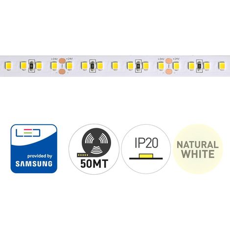 Bande Led 4000k 24v 14,4w/m 120led/m Ip20 50m Cl60072-3029/50