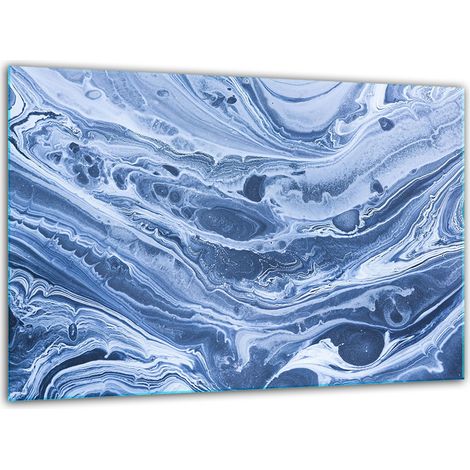 Tabla de cortar de vidrio templado de 30x22 cm con diseño de mármol. (1/5)