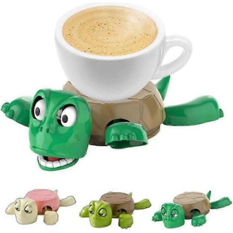 Dessous de verre imprimé en 3D, sous-verre isolant, sous-verre tortue paniquée, sous-verre décoratif pour bureau, porte-tasse. Comprend un émoticône amusant.-AquaForge (1/3)