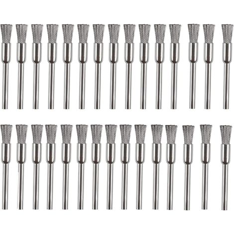Kit de 30 Brosses Métalliques Rotatives pour Perceuse - Enlèvement de Rouille (1/5)