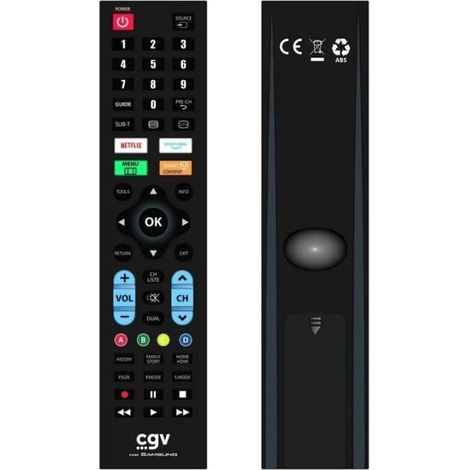 Control remoto de reemplazo - CGV - FIDELIO Samsung - Para televisores Samsung - Sin programación - Listo para usar (1/4)