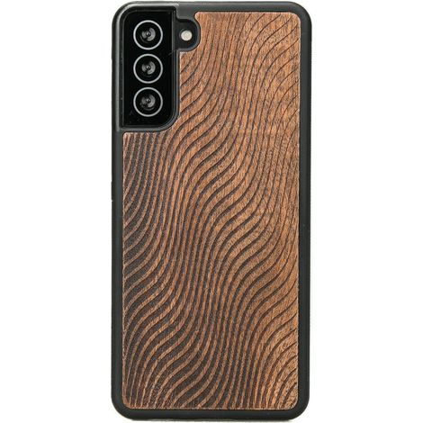 Custodia in legno per Samsung Galaxy S21 Plus WAVES MERBAU (1/3)