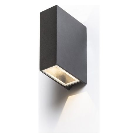 Lampada applique UKKO da parete nero 230V LED 2x3W 55Â° IP54 3000K